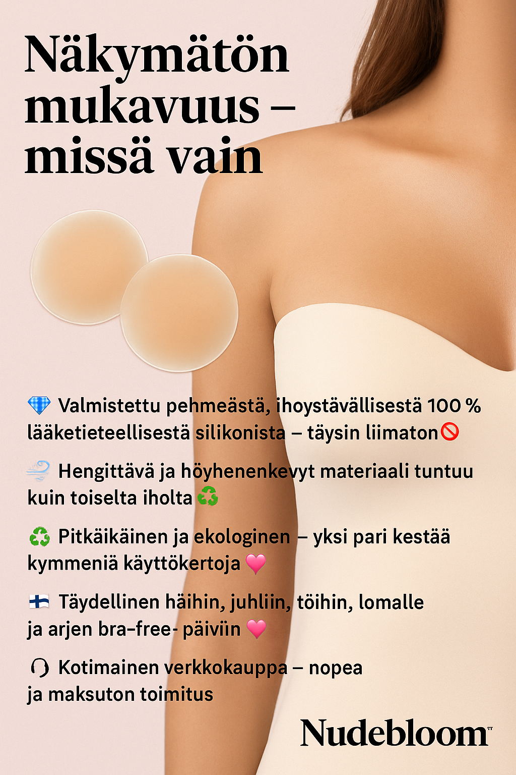 Nudebloom Nännisuojat – Huomaamattomat ja mukavat suojat herkälle iholle